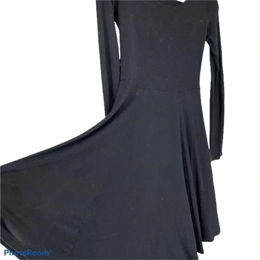 Peruvian Connection black midi ballet dress viscose spandex XS - Picture 2 of 5